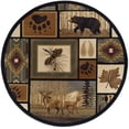 thumbnail image 3 of Nature Novelty 8' Round Multi-Color Polypropylene Indoor Area Rug, 3 of 6