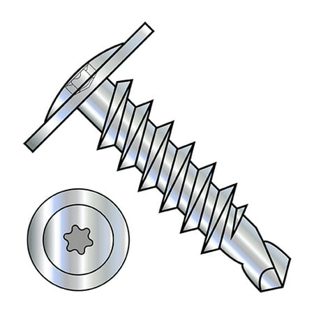 

8-18X2 1/2 6 Lobe Modified Truss head Self Drilling Screw Full Thread Zinc (Pack Qty 2 000) BC-0840KTM