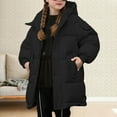 thumbnail image 2 of Ruyang Winter Coat for Girls Padded Long Puffer Jacket Kids Zip Up Hooded Warm Parka Coat Thermal Puffy Quilted Outwear, 2 of 5