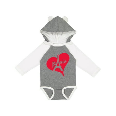 

Inktastic Love Paris Gift Baby Boy or Baby Girl Long Sleeve Bodysuit