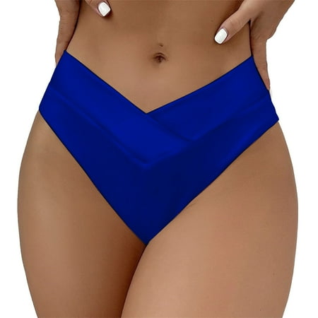 Xiangyun Womens Swim Shorts Bathing Suit Bottoms for Women Womens Bikini Bottoms Women s V Cut High Waisted Swim Bottom High Cut Bikini Swimsuit Bottom Women Beach Fashion Blue M