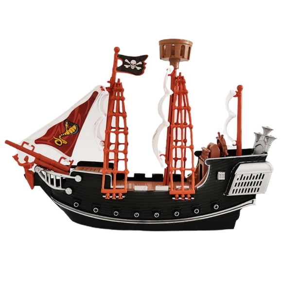 Barco pirata para niños, juguete de simulación, decoración del hogar, adornos de seguridad, modelo de barco pirata duradero para niños