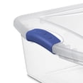 thumbnail image 2 of Sterilite 32 Liter Latch Box, Clear Plastic Storage Bin with Lid, Blue Latch -  6 Pk, 2 of 6