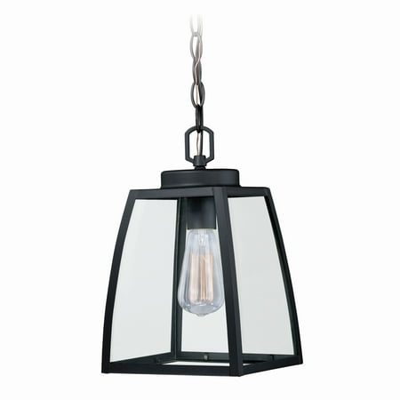 

Vaxcel Granville 1 Light Bronze Outdoor Lantern Pendant Clear Glass