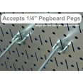 thumbnail image 4 of Wall Control Kitchen Pegboard Organizer Pots and Pans Pegboard Pack Storage and Organization Kit with White Pegboard and Blue Accessories, 4 of 8
