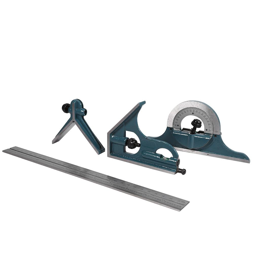 Mgaxyff Combination Square, Protractor Set Ruler,1x Stainless Steel