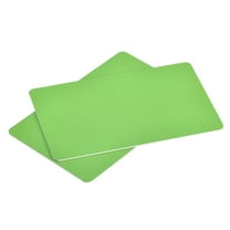 Uxcell Blank Cards Green Plastic Card 30mil for ID Badge Printer, Graphic Quality, Pack of 50