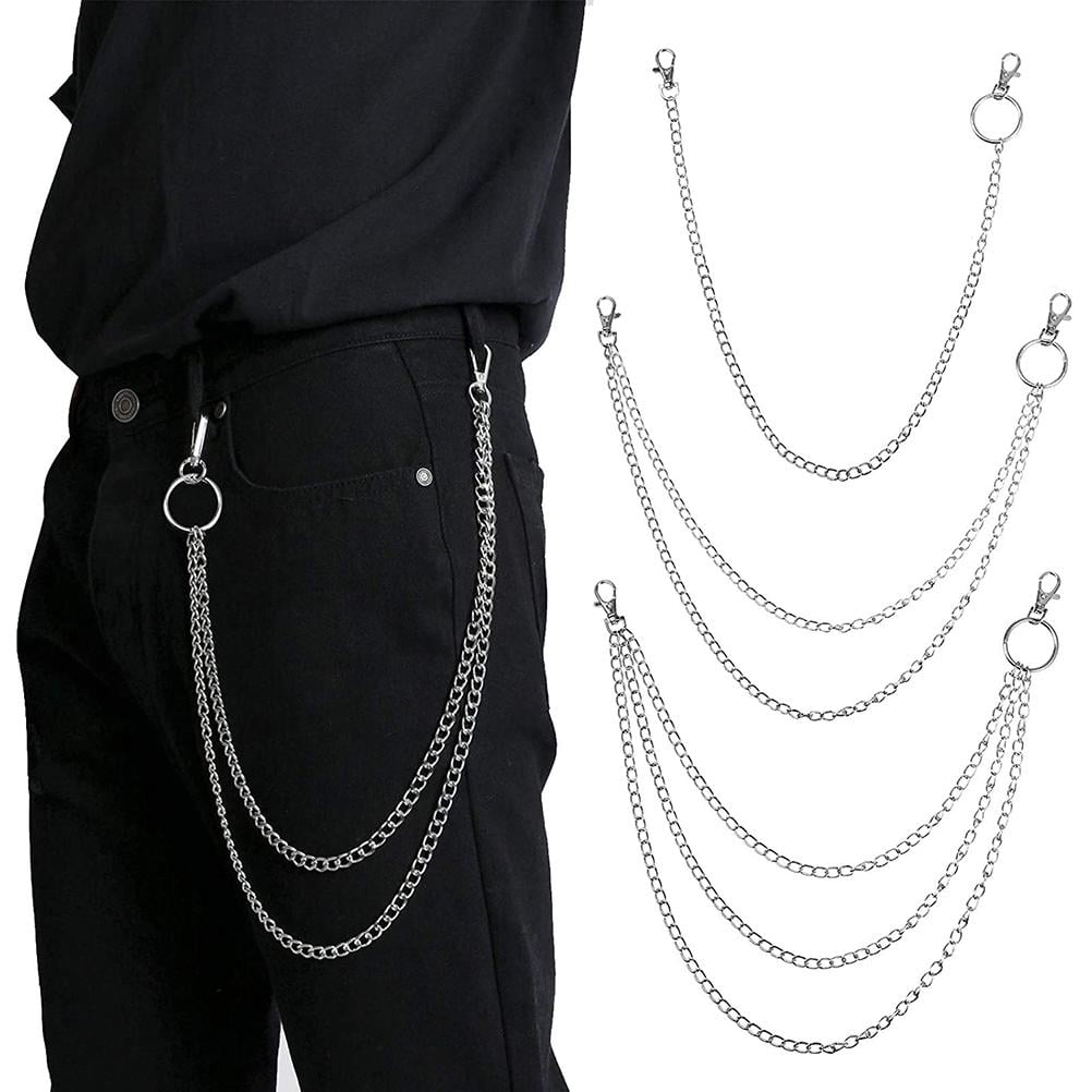 Wrea 1 Pcs Jeans Chains Metal Wallet Pants Chain Silver Pocket Punk Chain  Hip Hop Rock Chains 
