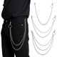 thumbnail image 2 of Cadenas De Vaqueros, Cartera De Metal, Cadena Para Pantalones, Bolsillo Plateado, Cadena Punk, Cadenas De Hip Hop Rock 1 Uds Moyic AP007555-01, 2 of 6