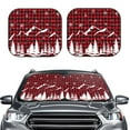 thumbnail image 2 of Qekee Christmas Tree Buffalo Plaid Foldable Car Sun Shade - 2-Pack, Car Windshield Sunshades, Foldable - Medium, 2 of 7