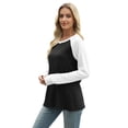 thumbnail image 4 of WIHOLL Long Sleeve Shirts for Women Color Block Raglan Tops Casual Crewneck Basic Tees Fall Clothes 2026 Fashion, 4 of 8