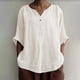 thumbnail image 4 of Tops para mujer, manga 3/4, camisetas gráficas para salir, camisetas sexys de gran tamaño, blusas casuales de verano, camisas campesinas, túnica de graduación, 4 of 4