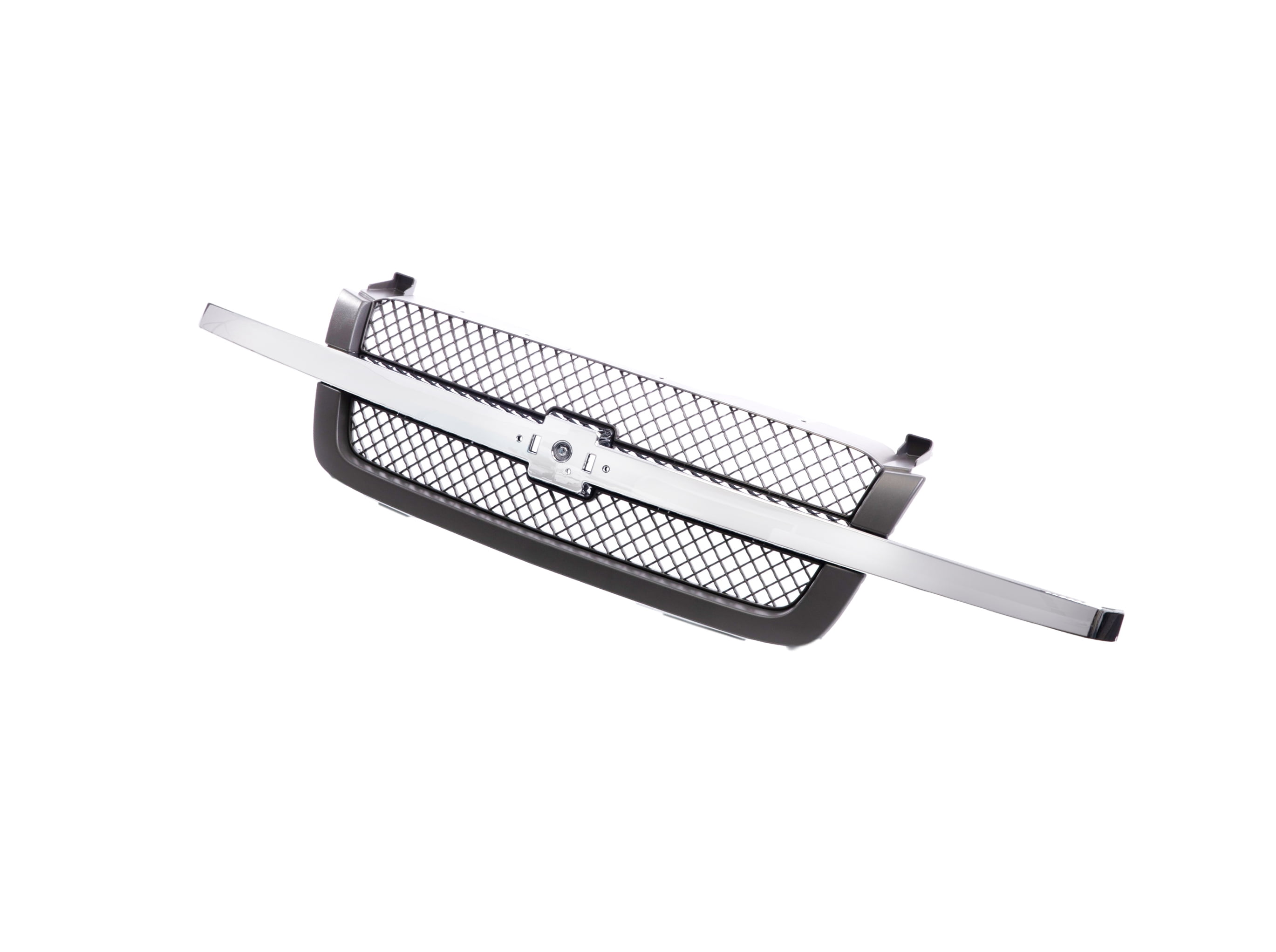Tomoka Replacement Parts Front Grille Grill With Chrome Center Bar With Gray Shell and Insert Compatible With Chevrolet Silverado 1500 1500HD 2500 2500HD 3500 Classic 03-07
