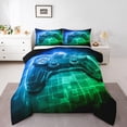 thumbnail image 1 of Erosebridal Green Video Game Bedding Queen Comforter Set,Geometry Down Comforter,Teens Game Bedroom Decor,Reversible, 1 of 7