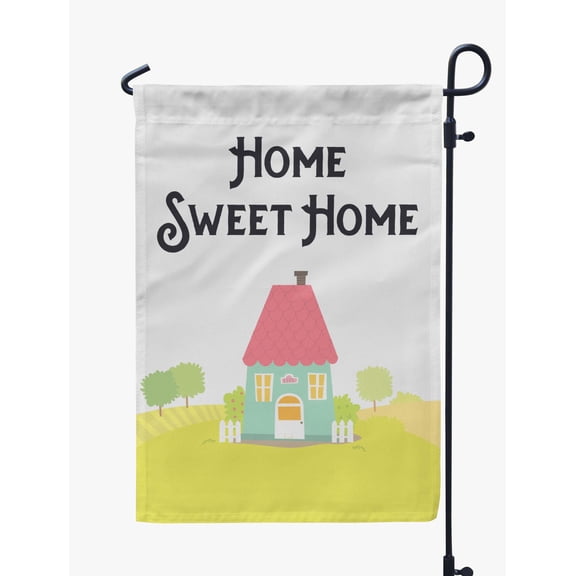 Printtoo White Home Sweet Home Garden Summer Camping Flags Outdoor GardenFlagsCamp Decor Accessory Double SidedFlags12.5""x18""