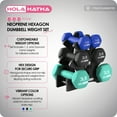 thumbnail image 2 of HolaHatha 1, 2 and 3 lb Neoprene Dumbbell Strength Training Weight Set with Rack, 2 of 11