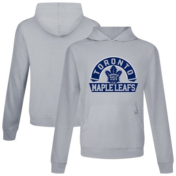 Men's Levelwear Gray Toronto Maple Leafs Relay Banner Arch Pullover Hoodie