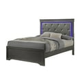 thumbnail image 3 of Blaze Modern Stylish Queen Bed Wooden Frame in Gray Finish, 3 of 6