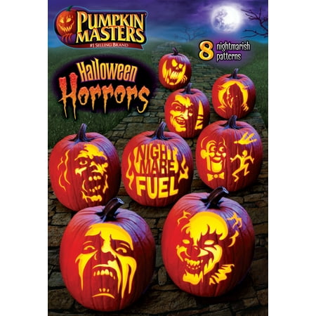 Pumpkin Masters Halloween Pumpkin Carving Pattern Book, 8 Halloween Horror patterns included