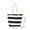 Black, variant on JVBTVB Women's Canvas Beach Bag Large Tote Shoulder Bag for Shopping, Summer Horizontal Striped Travel Bag 18.11 Inch