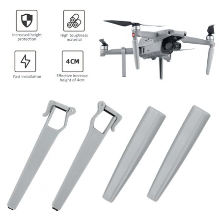 2Pcs Drone Landing Gear Legs For DJI Mavic Pro - Black ABS Plastic Repair Parts With Screws
