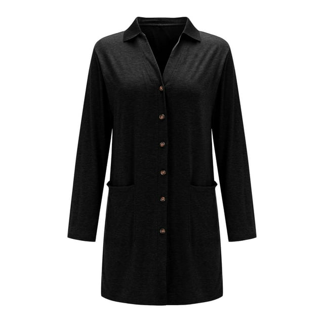 Erwazi Long Cardigans for Women Fall Trendy Button Down Open Front Lightweight Cardigan Sweaters with Pockets