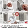 thumbnail image 4 of Cotton Swab Box Acrylic Makeup Storage Floor Swab Dispenser Bathroom Storage Box for Lint Free Wipes (Grey), 4 of 5
