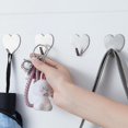 thumbnail image 3 of Ganchos para abrigos Gancho de pared Gancho para pasta de amor de acero inoxidable 10 piezas Percha de viscosa fuerte, 3 of 5