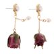 thumbnail image 2 of 1 Par de de Flores Reales Cubiertos de Resina, Colgantes de Flores Secas Naturales, Pendientes de Gota, para Mujer, Joyería en 3 Color UNA Macarena pendientes de flor de rosa cuelgan, 2 of 8