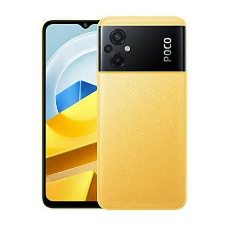 Xiaomi Poco M5 4G LTE GSM (128GB + 4GB) 50MP Triple Camera 6.58" Octa Core (NOT for USA Market) Global Unlocked (Yellow)