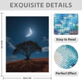 thumbnail image 3 of Diamond Art Kit for Adults, Moonlit Tree On Desert Hill Diamond Painting for Adults Beginners, DIY Diamond Art Painting Kits, 5D Diamond Painting Crafts for Home Decor 12x16 Frameless, 3 of 7