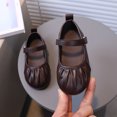 thumbnail image 2 of Gelikeya Girls Sandals Toddler Girl Sandals Little Baby Flower Wedding Princess Shoes Closed Toe Summer Outdoors Wear Flat Shoes, Brown, 2 of 5