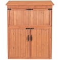 thumbnail image 4 of Leisure Season Wood Storage Cabinet with Drop Table in Medium Brown, 4 of 7
