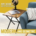 thumbnail image 4 of Industrial Criss Cross End Table Leg Set Dark Grey/Black Steel Metal Pipes by Pipe Decor, 4 of 10