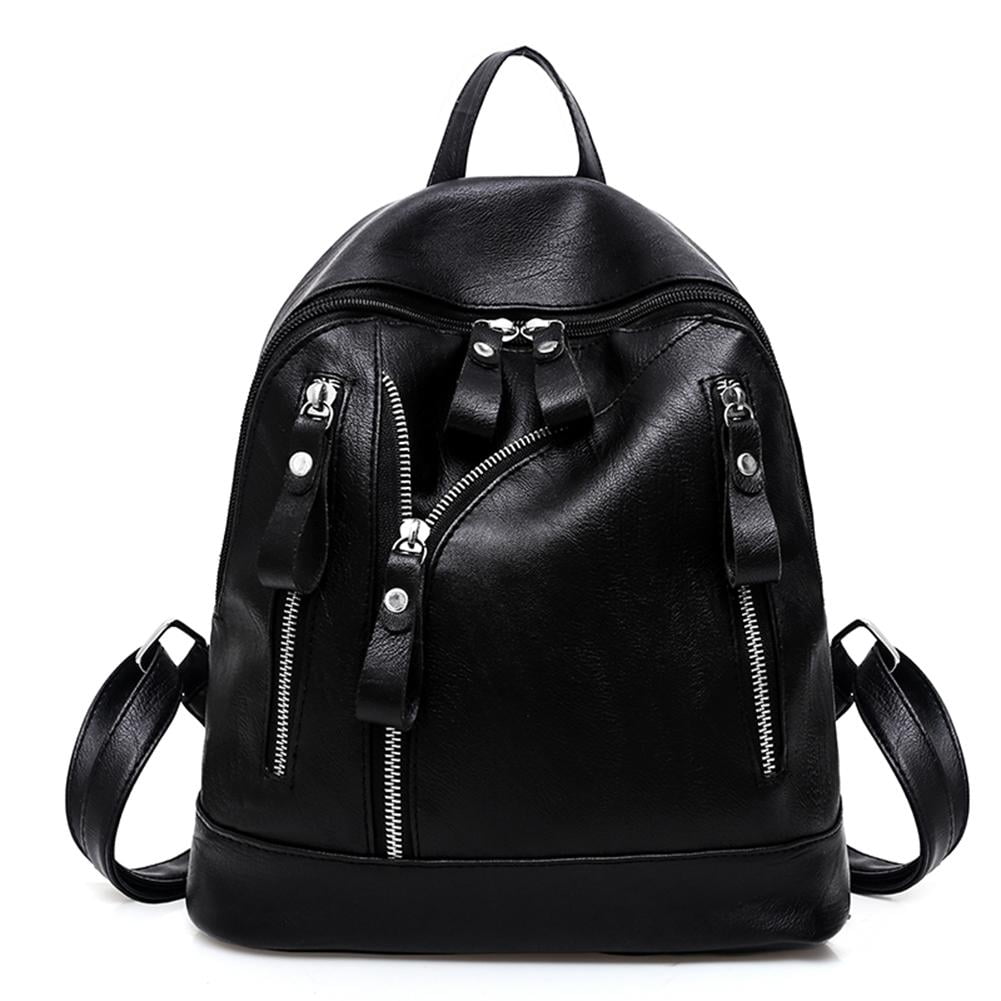 women's fashion casual pu leather backpack