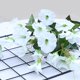 thumbnail image 1 of QIFEI 1 paquete de flores artificiales para exteriores, resistentes a los rayos UV, simulación de gloria de la mañana, petunia, decoración para bodas, hogar, rosa roja, 1 of 8