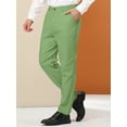thumbnail image 2 of Pantalones de vestir Lars Amadeus para hombre Negocios ajustados Verde L, 2 of 6