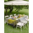 thumbnail image 5 of Yellow Grey Outdoor Tablecloth with Umbrella Hole, Abstract Art Oil Painting Modern Geometric Spillproof Waterproof Outdoor Table Cover, Patio Tablecloths for Party Picnic Camping, Rectangle 54"x80", 5 of 9