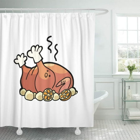 Yusdecor Bird Brown Autumn Baked Poultry Chicken Turkey Goose White Bathroom Decor Bath Shower Curtain 60x72 Inch Walmart Canada