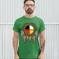thumbnail image 3 of Tee Hunt The Medicine Wheel Dreamcatcher T-Shirt Native American Symbol Men's Tee, Green, X-Large, 3 of 5