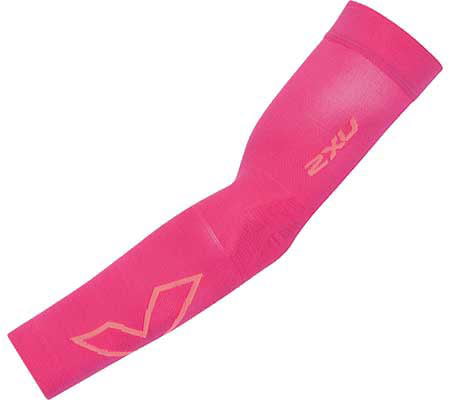 Details about   2XU Compression Arm Sleeves Pair Pink Grey Basketball Train Running NEW Mens L 