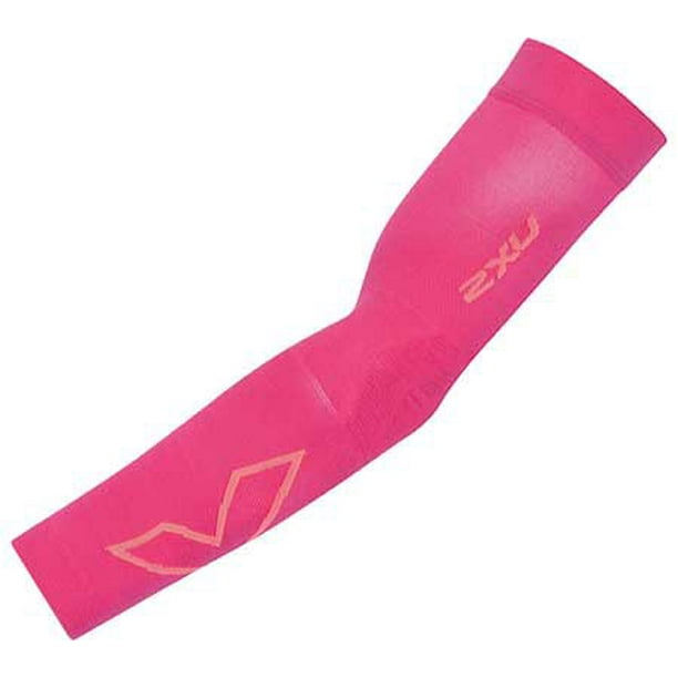 2XU Flex Compression Run Arm Sleeve Hot Pink/Pink L (13.25