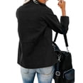thumbnail image 2 of Women Casual Jacket Zipper Snap Button Pocket Jacket, 2 of 4