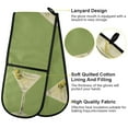 thumbnail image 2 of Yayeee Double Oven Mitt Kitchen Heat Resistant Baking 35" x7" Quilted Glove, Martini with Olive, 2 of 6