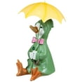 thumbnail image 4 of Northlight Sitting Duck in Raincoat and Umbrella Outdoor Garden Statue - 10.5", 4 of 8