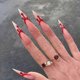 thumbnail image 1 of Halloween Blood Drops Nail Tip Trade Selling Wearable Manicure Long Pointed Nail Wear Nail Fake Nails, 1 of 5