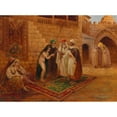thumbnail image 2 of Stephan Sedlacek 24x19 Gold Ornate Framed and Double Matted Museum Art Print Titled - Am Bazar, 2 of 4