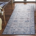 thumbnail image 2 of SAFAVIEH Tucson Candis Oriental Machine Washable Runner Rug, Blue/Beige, 2'6" x 8', 2 of 8