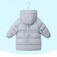 thumbnail image 4 of IVEYRTF Girls Hooded Long Coat Winter Jacket Warm Thickened Outerwear for Kids Childrens Parka Cold Weather Apparel Cozy and Comfortable Daily Wear(Gray,4-5 Years), 4 of 4