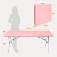 thumbnail image 2 of FFZ 6Ft Pink Folding Table, Portable Plastic Table For Camping, Picnics, Parties, High Load Bearing Foldable Table, 2 of 2